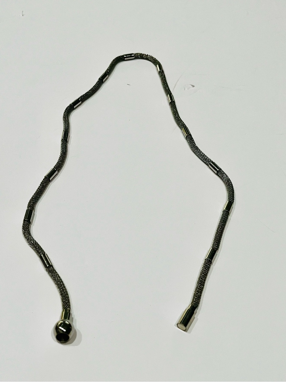 Stainless Steel Mesh Necklace and Bracelet Set - Silver $30 sku85 - Picture 5 of 6